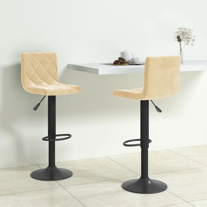 VidaXL Lot de 2 Tabourets de Bar, Chaise de Pub, Siège de Bistrot, Meuble de Salle à Manger Cuisine Salon Maison Intérieur, 333730