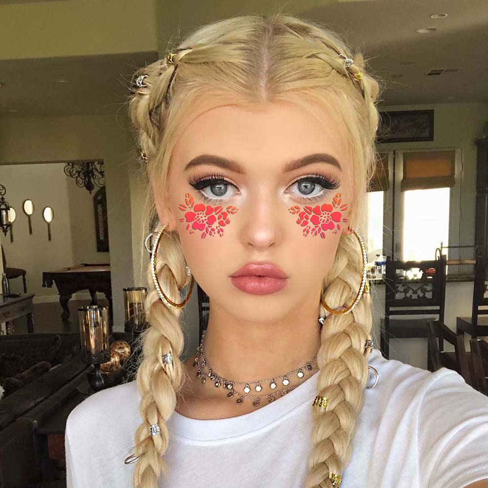 Reusable Body Art Paint Stencils Hollowed DIY Makeup Tools Face Paint Templates  Lady Girls