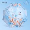 Double-layer sun umbrella vinyl sunscreen UV protection parasol double-sided printing weather and rain manual umbrella female