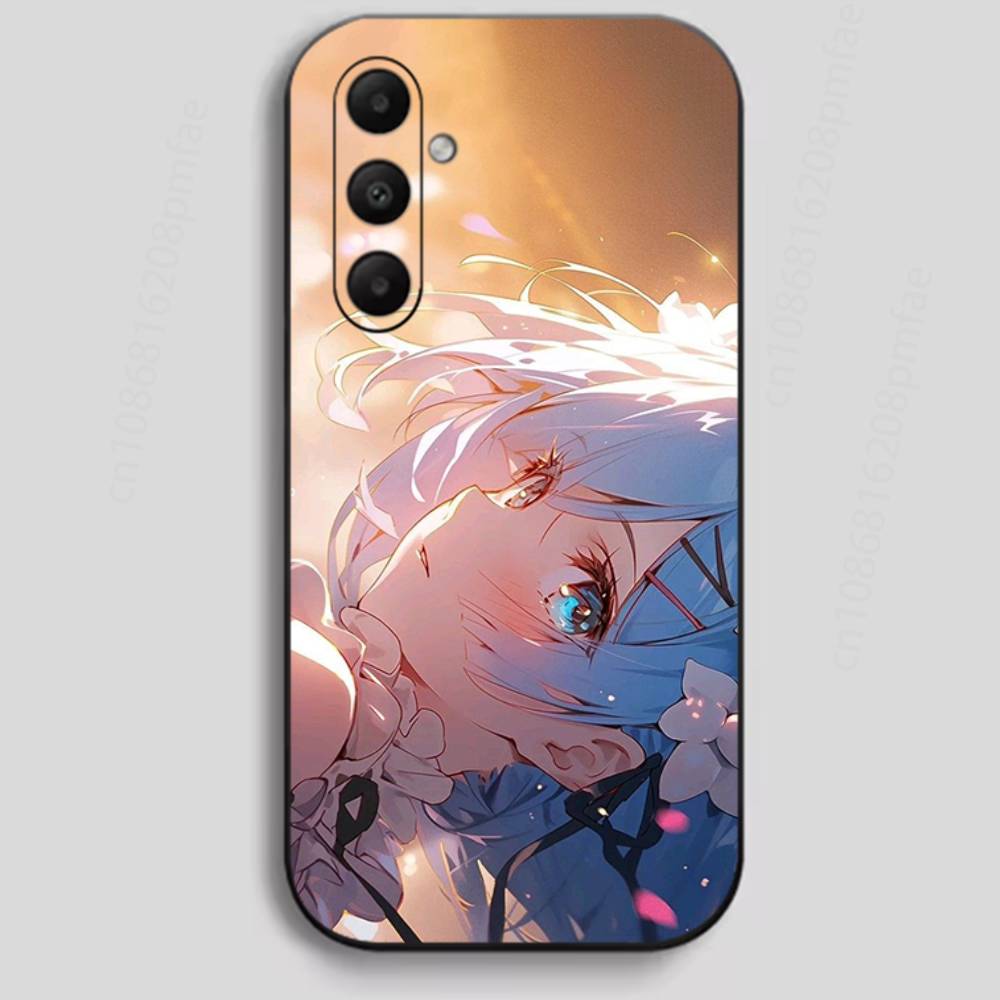 Japan Anime ReZERO Phone Case For Samsung Galaxy A13,21s,22,31,32,40,52,71,A91 Soft Black Shell