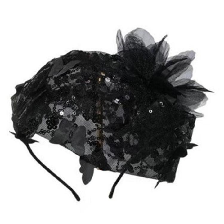 Auffälliger Fascinator-Hut mit Feder- und Blumenstirnband für Damen – Haarschmuck für Abendveranstaltungen und Bankette