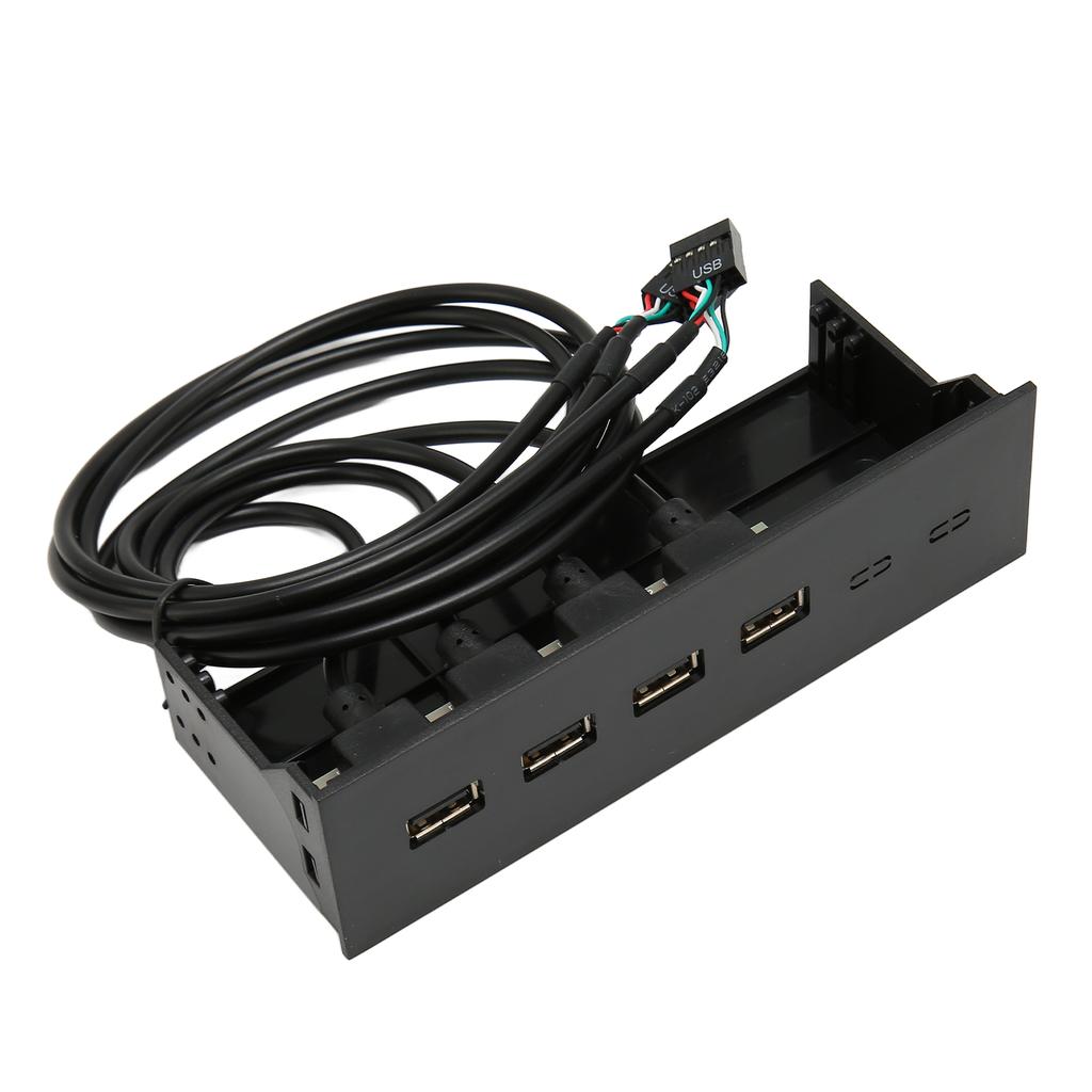 5.25 Inch USB2.0 Hub Front Panel Multifunctional 4 Ports 19pin Optical Drive Front Panel for 5.25 Inch PC Computer Case