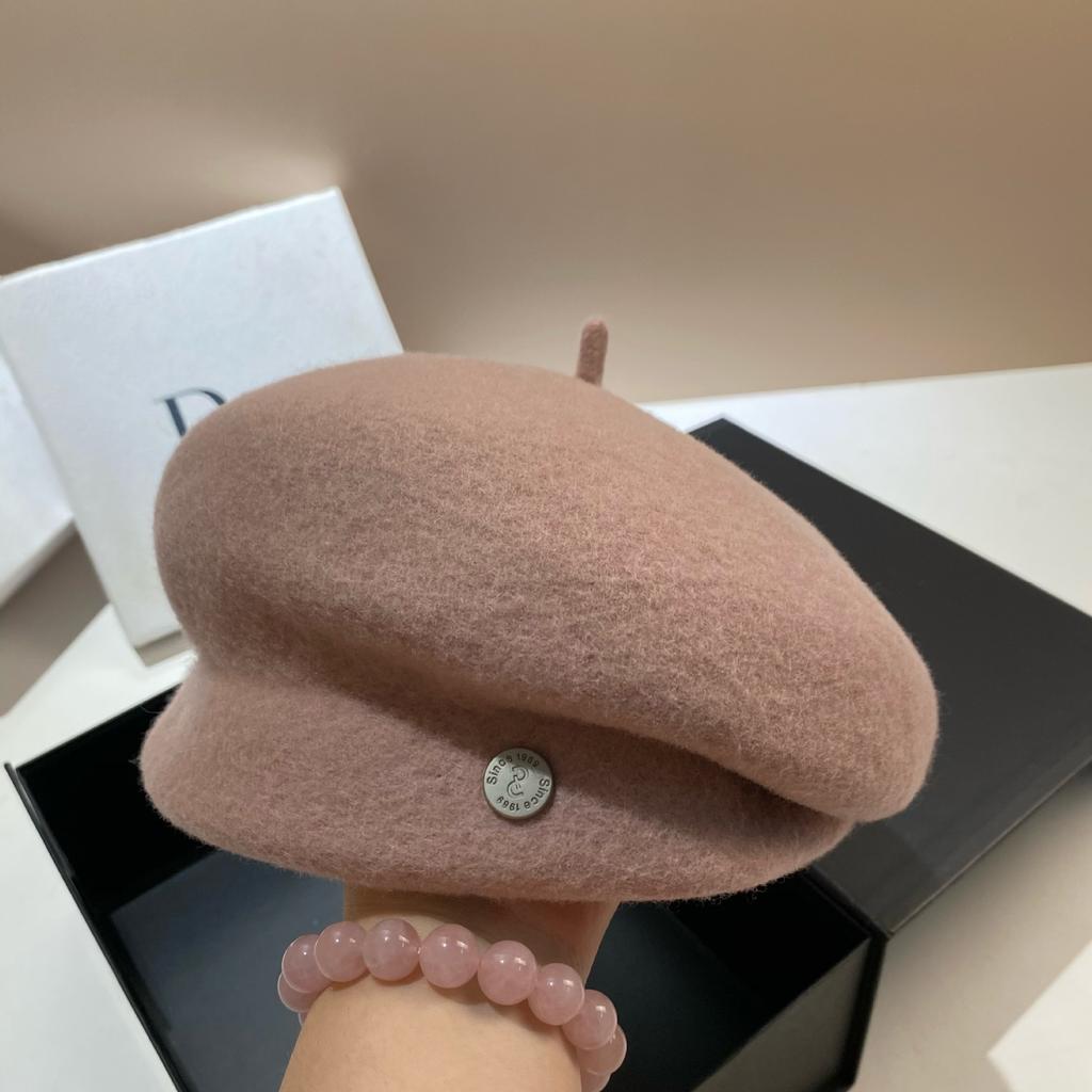 Warm Sun In Winter~ Japanese Sweet Retro Wool Beret High Quality Designer Irregular Painter Hat