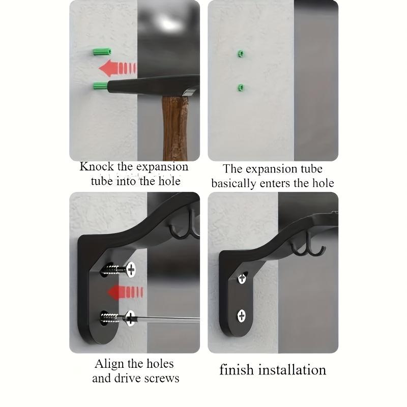 Durable and High-quality Five-piece Wall Hooks - Multi-functional Kitchen Cabinet Shelves and Motorcycle