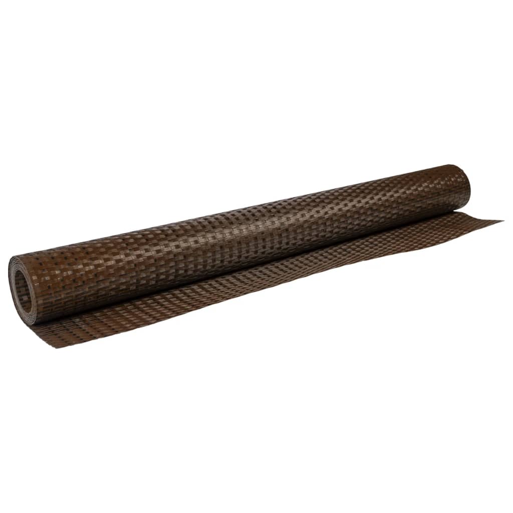 Balcony Privacy Screen Brown and Black 500 X 90 Cm Poly Rattan