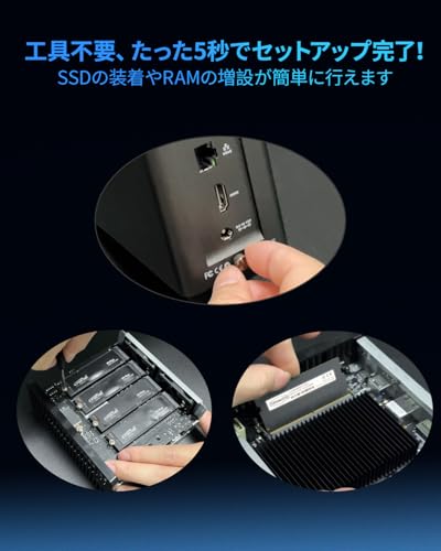 TERRAMASTER/F4 SSD/NAS Storage/4-Bay/All-SSD NAS Server/N95 Quad-Core CPU/8GB DDR5 RAM/5GbE Port/Compact High-Performance Network Storage/SSD Not Incl