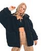 Women's Lapel Long Sleeve Faux Shearling Coat Winter Boyfriend Winter Faux Coat