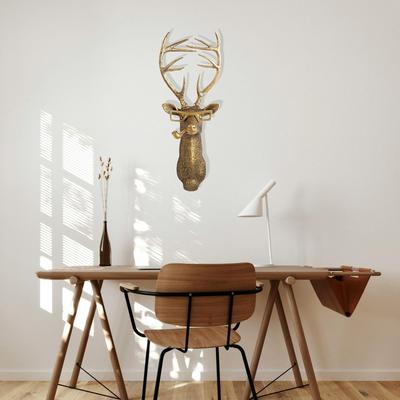 Animal Heads Wall Decor Animal Sculptures Wall Decor, Resin Animal Head Wall Hanging Decoration for Living Room Bedroom