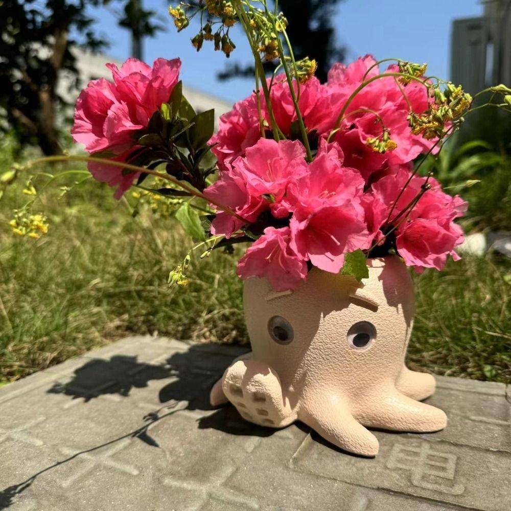 Handmade Succulent Flower Pot Cute Planter Pots Flower Container Octopus Flowerpot  Kitchen