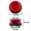 4Pcs 12V 24V 2 Modes 12 LED Warning Emergency Strobe Light Flashing Light Rotating Warning Light Signal Lamp Truck Waterproof