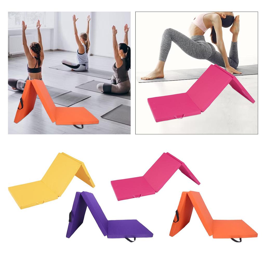 Faltbare Trainingsmatte Fitnessstudio Dick für Heim-Fitnessstudio mit Tragegriff Yogamatte Yoga-Pad für Balance Outdoor Indoor Workout Kampfsportarten