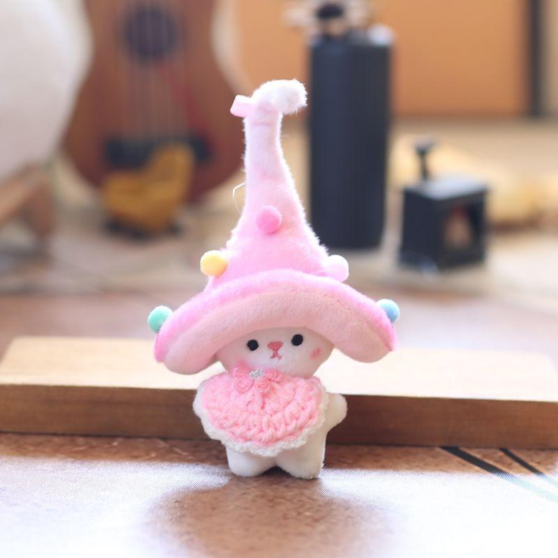 Cuter Elf Mushroom Plushie Keyring Pp Cotton Fill Stuffed Soft Kids Ornament