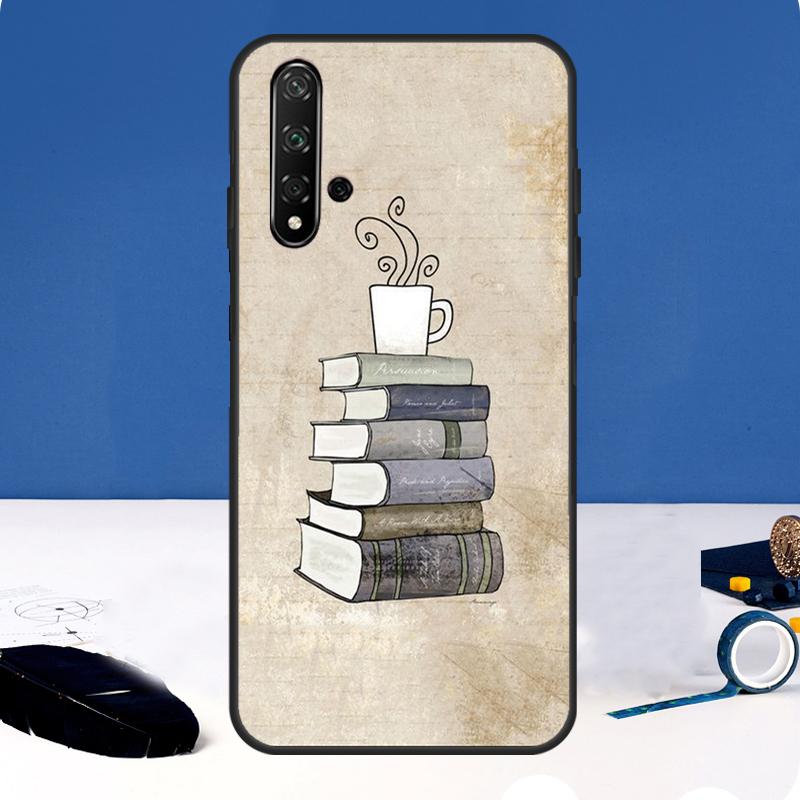 

Books And Coffee Phone Case For Huawei Nova 11 Pro 11i 8i 3i 9 10 SE 5T Y60 Y61 Y70 Y90 Y91 P20 P30 P40 Lite Huawei Nova Y70