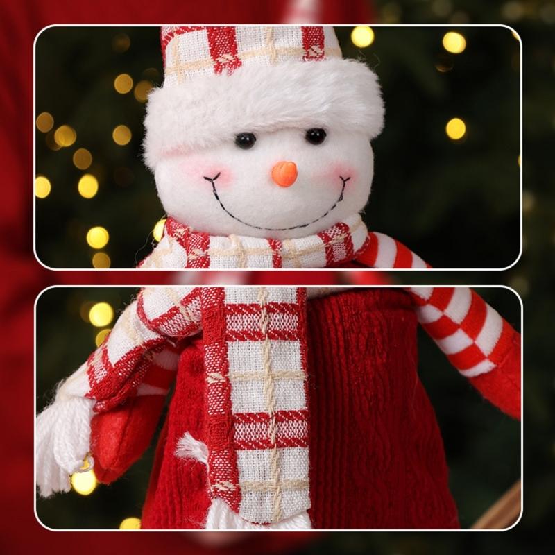 Elastic Holiday Decorations 3 Styles Expandable Santa Snowman Deer Christmas Parties Shelf Display