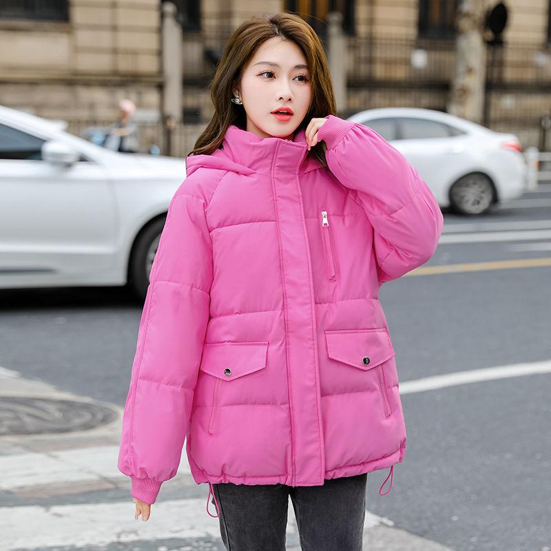 Casual and Warm Women's Down Cotton Jacket Winter Bread Coat for Korean Students