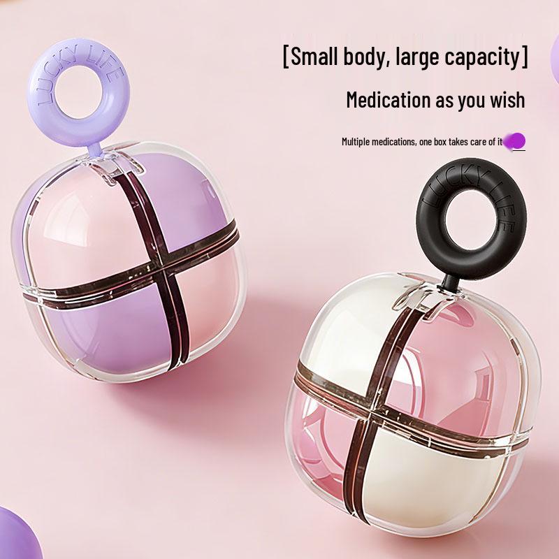 Magnetic Dopamine Pill Box: 7-Day Mini Portable Storage and Dispenser.