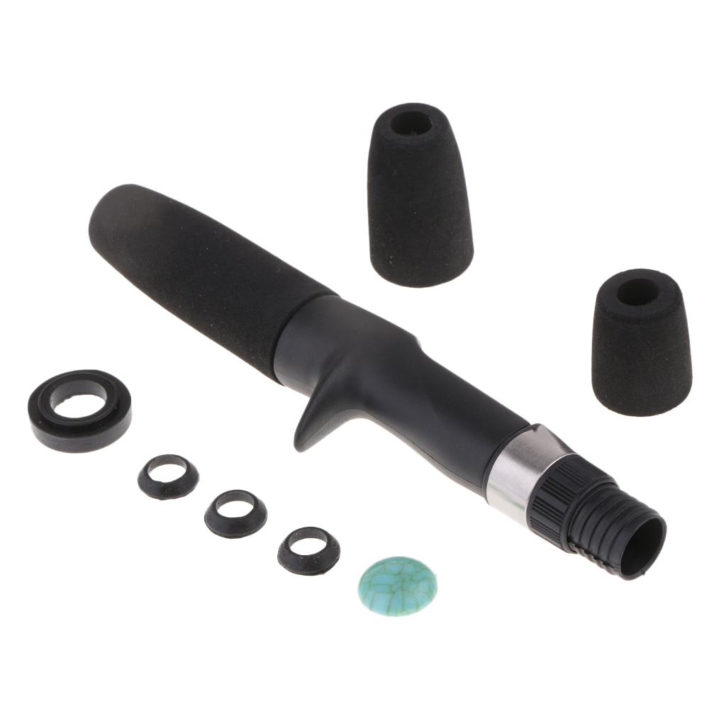 Black EVA Foam Ice Fishing Rod Handle Kit Raft Rod Construction Split Handles DIY
