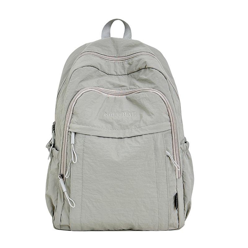 Rucksack mit großem Fassungsvermögen und einfarbig für Studentinnen, leichte Laptop- und Campustasche im japanischen und koreanischen Stil