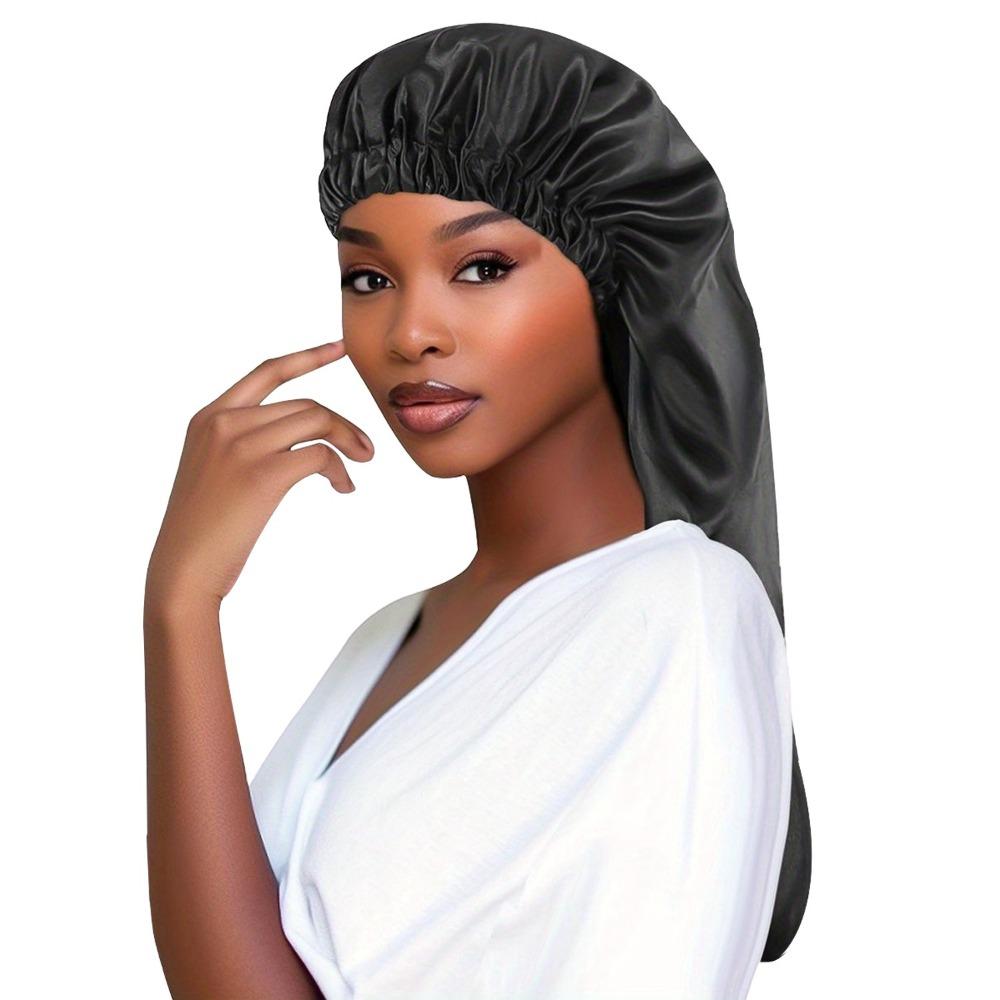 Polyester Sleep Cap Long Length Hair Bonnet Soft Texture Hair Cap Beauty Care