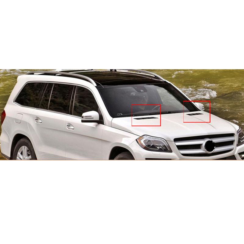 1668800105 1668800205 1 Pair Upper Front Hood Bonnet Grille Grill Vent Cover Trim Fit for Mercedes Benz W166 GL ML 2012-2015 ABS