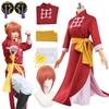 Cosplay Anime Kagura Cosplay Gintama Costume Rouge Cheongsam Ornement de Tête Costume Kagura Ceinture Perruque Halloween Carnaval Cos Adultes Femmes