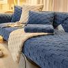Sofa Cushion Simple Winter Antislip Suede Cushion Universal Backrest Towel Winter Plush Sofa Cover Slipcover