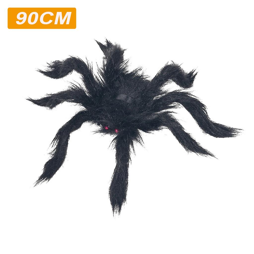 Halloween Plush Spider 30-200cm Outdoor Giant Spider Decor Chamber Prank Black Spider, Horror Halloween Decoration Party Prop
