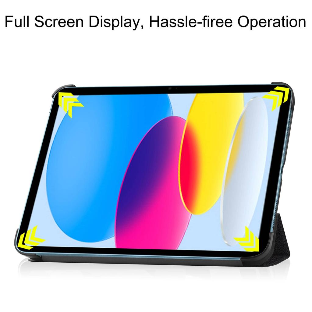 Case for iPad A16 11 2026 iPad 10th 10.9'' with [Tri-fold Stand +  Auto Wake/Sleep],Colorful Premium PU Leather Case Shockproof