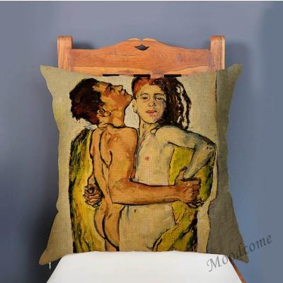 Gold Luxury Decorative Oil Painting Home Decorative Pillow Case Cover Gustav Klimt Gallery Collection Sofa Chair Cushion Cover