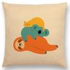 Latest Cartoon Animals Interesting Deer Panda Sheep Bulldog Chameleon Colourful Cushion Cover Car Sofa Throw Pillow Case