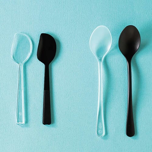 Heads Plain Spoons - 2/Black (100 count) Black W24 x H121mm M-SNB2 100 count