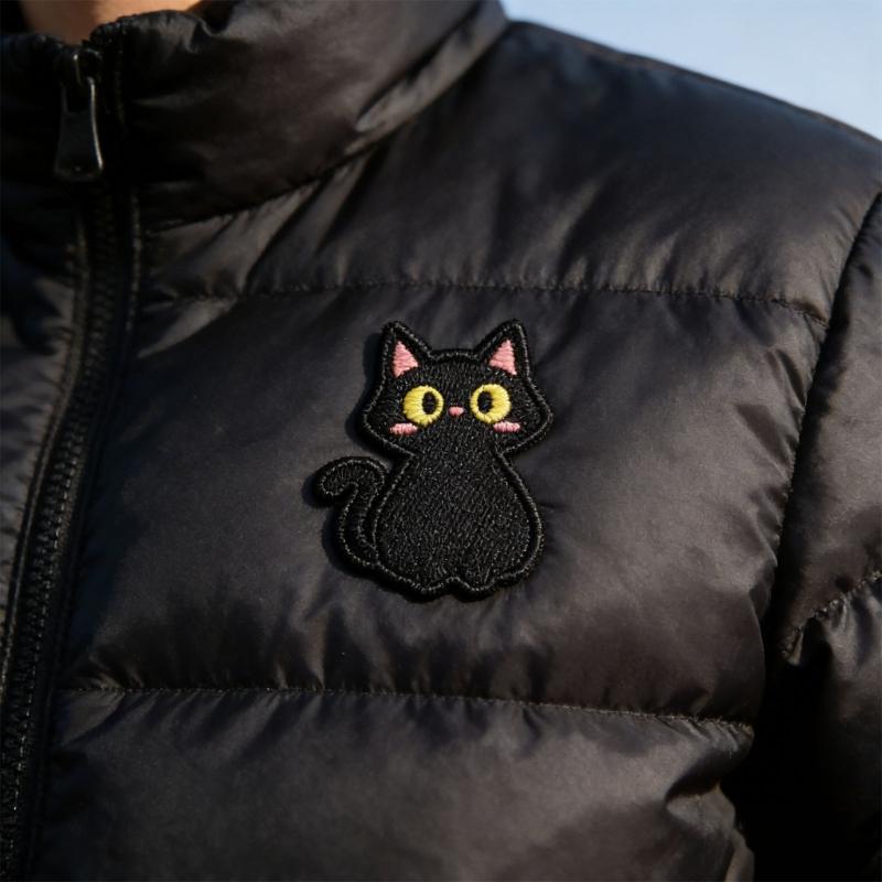 20PCS Black Cats Clothes Sticker Embroidery Patches No Sewing Fabric Stickers For Kids Clothing Backpacks Jackets Repairing