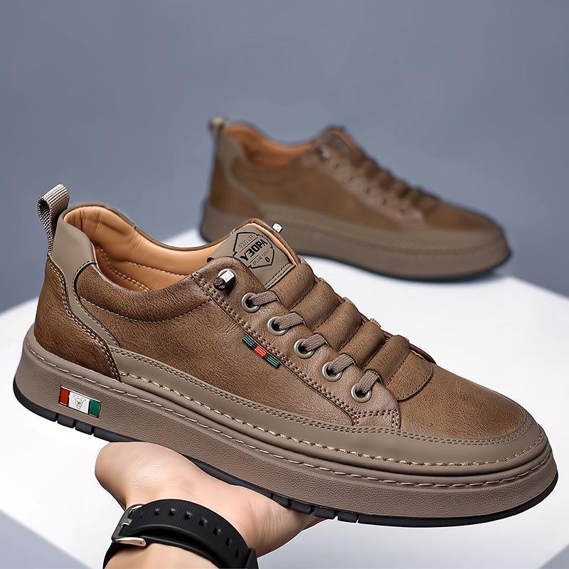 Men's Autumn Casual Leather Shoes - Trendy Soft Sole, Stylish & Versatile.