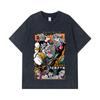 T-shirt Lavate 275 GSM 100% Cotone Demon Slayer V65 Stampa Uzui Unisex T-shirt in Cotone Pesante