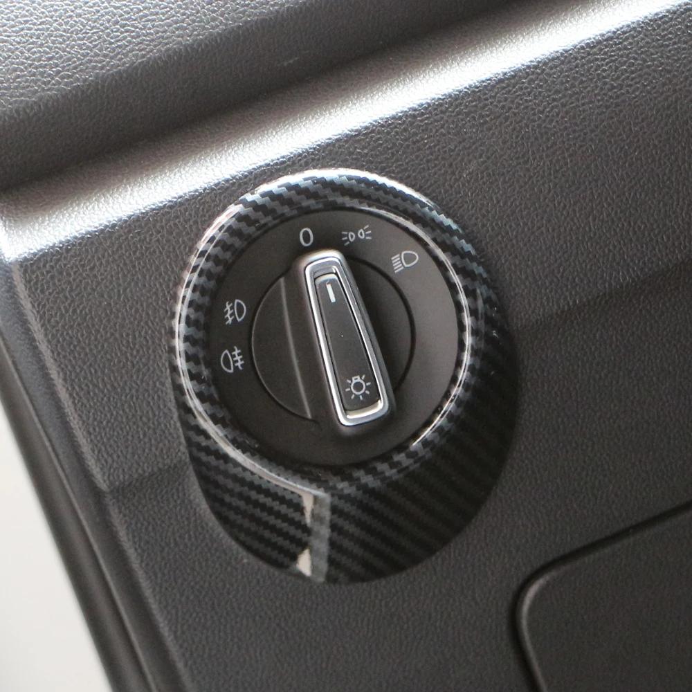 Car Head Light Lamp Switch Trim Sticker for Volkswagen VW T-roc Troc 2018 - 2025 Headlight Adjust Button Cover Accessories