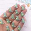 50pcs Mixed Resin Colorful Glitter Green Mini Dinosaur Nail Art Flat Back Rhinestone DIY Jewelry Decor Scrapbook Figurine Crafts