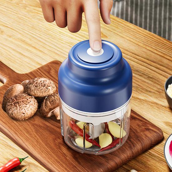 Electric Garlic Masher Mini Portable Veggie Chopper USB Charging Wireless Food Processor Meat Slicer Egg Beater