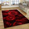 Rose Flowers Nordic Love Romantic Carpet Rug for Bedroom Living Room Home Sofa Decoration,Children Game Large Decor Floor Mat