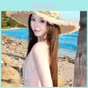 Summer Straw Hat With Wide Brim For Beach And Vacation Sun Protection