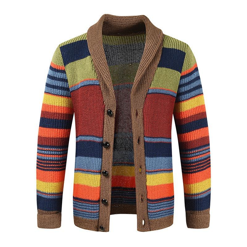 

Men s Colorblock Knit Zip Sweater M рожевий