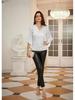 Women's Loose V-neck Sequin Flare Sleeve Top - Trendy Casual Vacation T-shirt