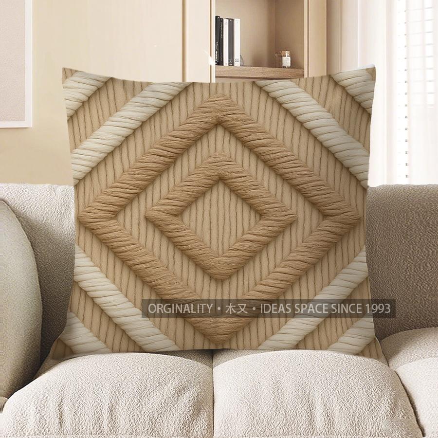 Home Decor Geometric Pattern Diamond Design Throw Pillow Pattern Cushion Cover Suitable For Sofa Bedroom Car Pillow Cover 40x40cm
