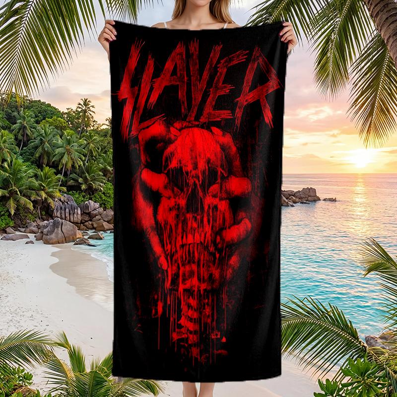 Slayer Blood Fashion Beach Towel: Ideal for Summer Adventures Soft, absorbent and quick drying suitable for swimming and bathing