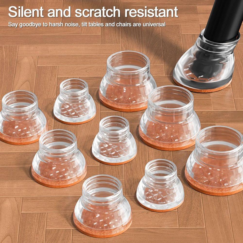 4pcs/set Anti-Scratch Anti-slip Mat Decreases Friction Feet Legs Pads  Household Chair Fittings