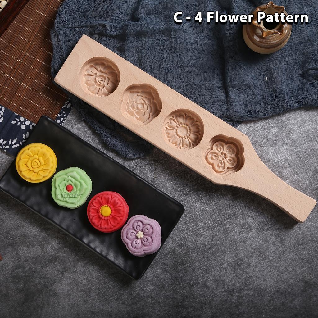 Wooden Cookie Molds for Baking, Moon Cake Molder, Cookie Stamps Cutter Mould for Mid-autumn Festival, for Muffin, Chocolate Mold