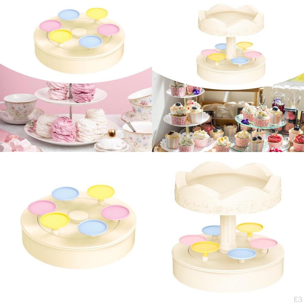Cupcake Holder Revolving Autorotation Stand Turntable for Cupcakes Rotating Sushi Display
