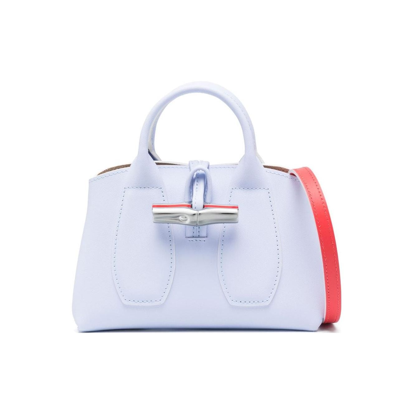 

Longchamp Le Roseau 19 Detachable Shoulder Strap Bamboo Buckle Closure Leather Mini Handbag Women Handbag Light-Purple 10057HDJH90 Basic Set (Bag+Dust Bag)
