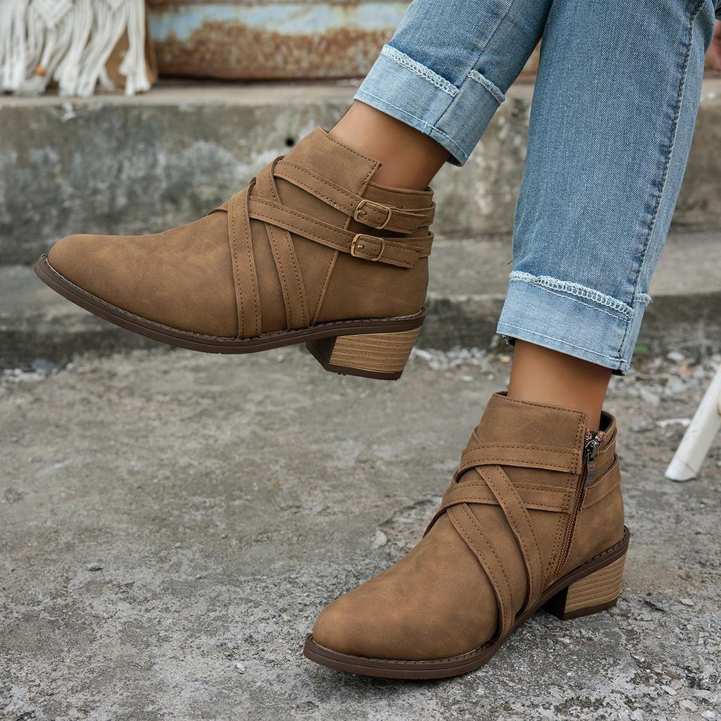Autumn Elegant Women Plus Size Shoes for Women 36-43 Pointed Toe Comfortable Non-slip Ankle Boots Women Footwear 2026