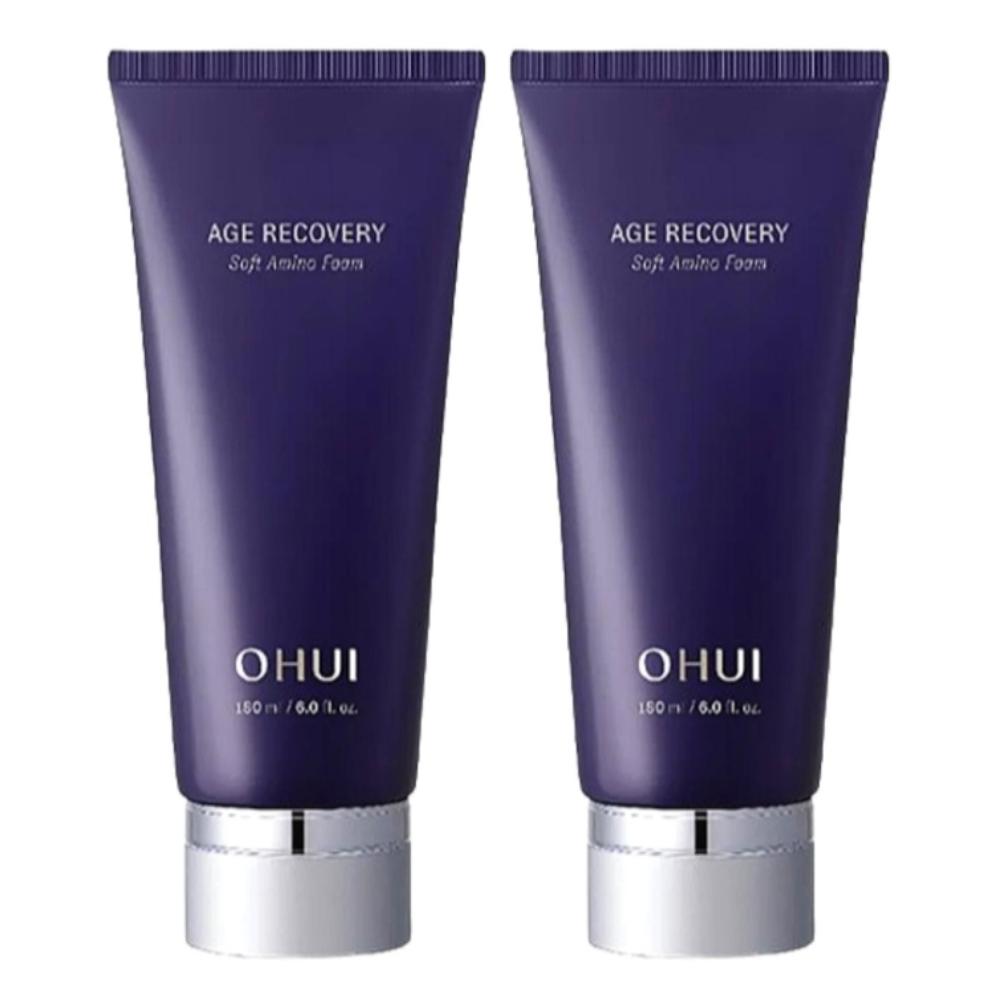 Ohui Age Recovery Soft Amino Foam Cleanser 180ml – Anti-Aging Amino Acid Facial Cleanser with Baby Collagen, Gentle & Hydrating Korean Skincare