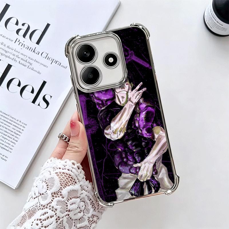 

Аниме Фушигуро Тодзи JUJUSU Мягкий чехол для телефона для Xiaomi Redmi Note 14 15 Pro Plus 13 12 11S 11T 5G 10 9S 9 Гальванический противоударный Fund Redmi Note 13 Pro 4G